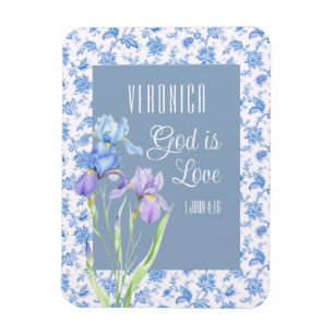 1 John 4:16 God Is Love – Personalized Christian Magnet