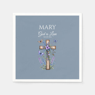1 John 4:16 God Is Love – Personalized Christian Napkins