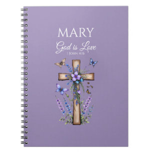 1 John 4:16 God Is Love – Personalized Christian Notebook