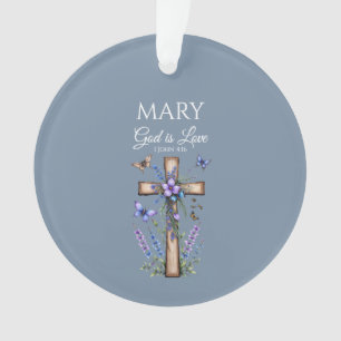 1 John 4:16 God Is Love – Personalized Christian Ornament