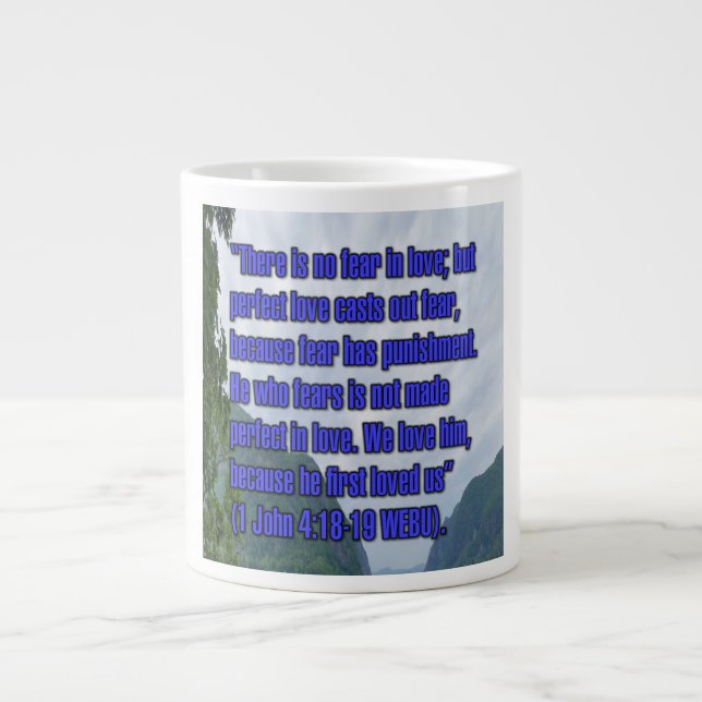 1 John 4:18-19 WEBU Mug (Front)
