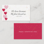 1 John 4:19 Valentine Hearts Enclosure Card