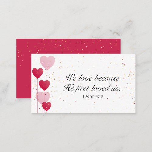 1 John 419 Valentine Hearts Enclosure Card