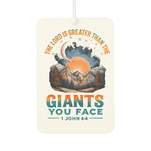 1 John 4:4  Air Freshener (Front)