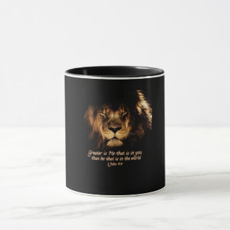 1 John 4:4, 'Greater is He' Bible Verse Coffee Mug