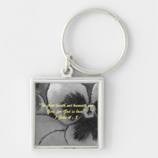 1 John 4:8 "---for God is love." Bible truths  Key Keychain