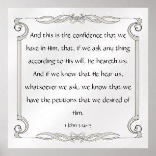 1 John 5:14-15  Poster