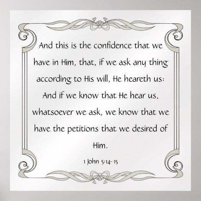 1 John 5:14-15  Poster (Front)