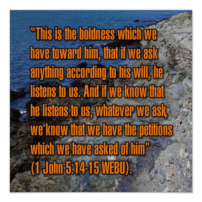 1 John 5:14-15 WEBU Poster (Front)