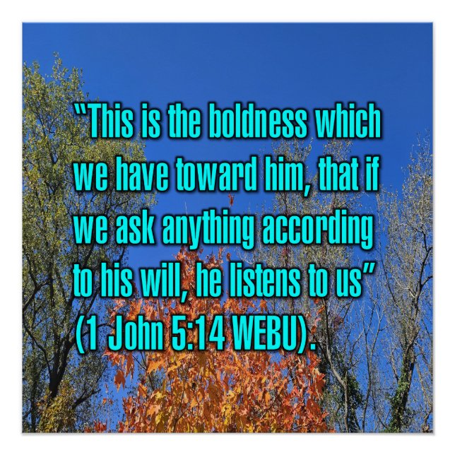 1 John 5:14 WEBU Poster (Front)