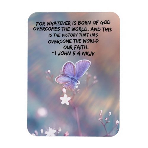 1 John 54 NKJV Bible Verse  Magnet