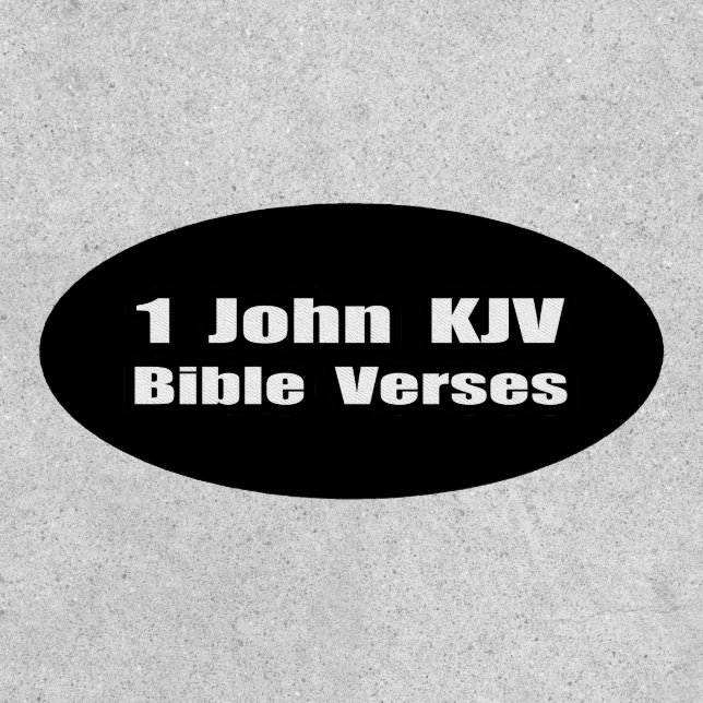 1 John KJV Bible Verses Typography Patch (Front)