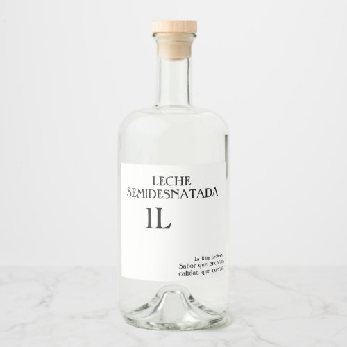 1 L semi_skimmed milk bottle Liquor Bottle Label