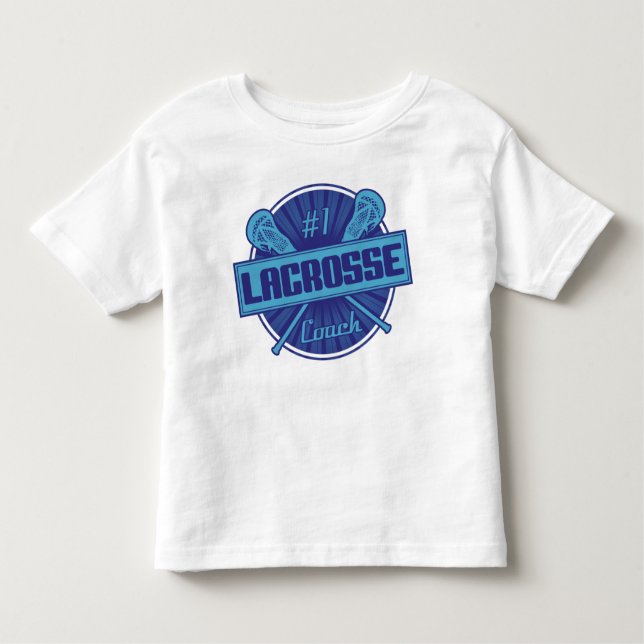 #1 Lacrosse Coach (blue) Toddler T-shirt (Front)