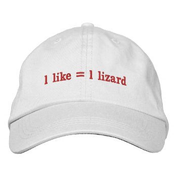 1 Like = 1 Lizard Embroidered Baseball Hat by StephDavidson at Zazzle