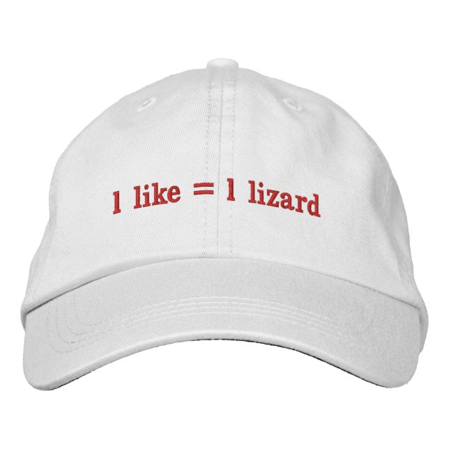 1 like = 1 lizard embroidered baseball hat (Front)