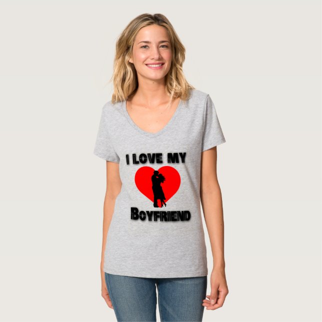 1.love shirts, couple t shirt, I love my boyfriend T-Shirt (Front Full)