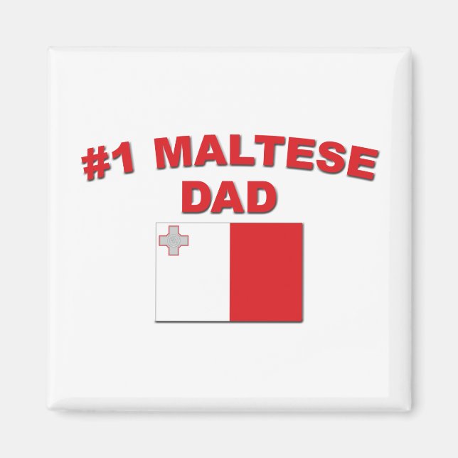 #1 Maltese Dad Magnet (Front)