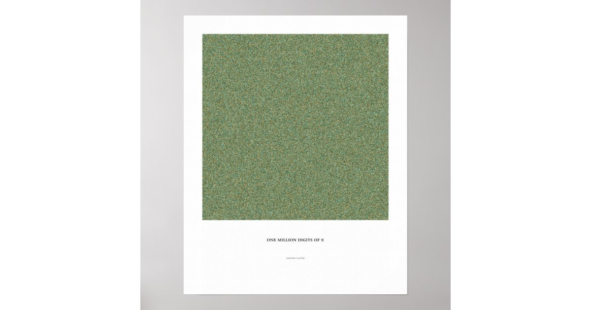 1 Million Decimals of π Poster | Zazzle.com