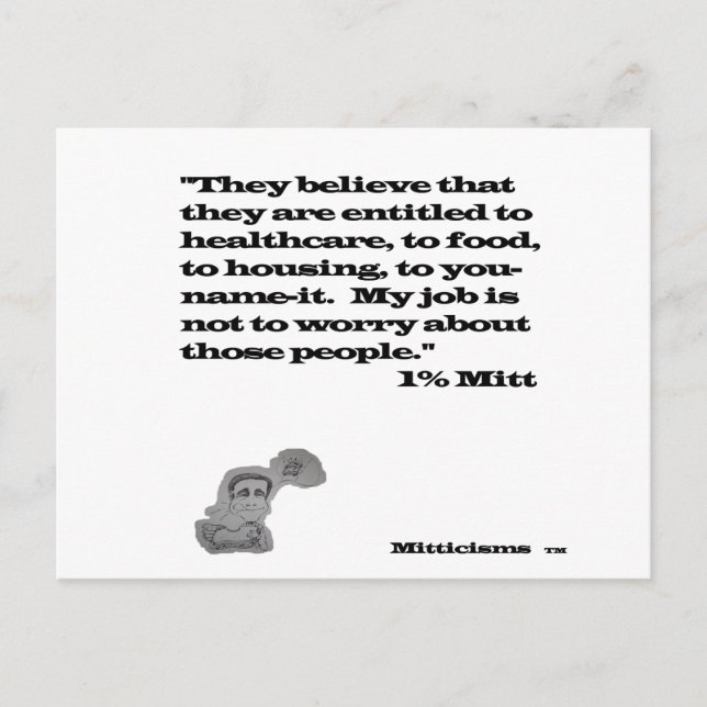 1% Mitt Postcard (Front)