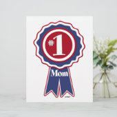 #1 Mom Blue Ribbon (Standing Front)