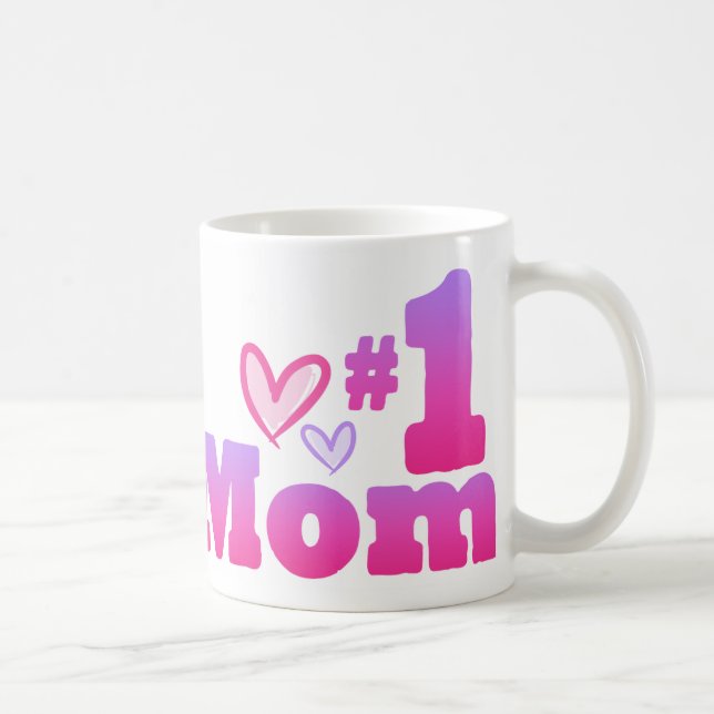 #1 Mom Coffee Mug (Right)