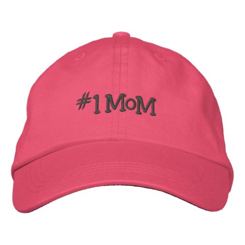 #1 Mom Embroidered Cap zazzle_embroideredhat