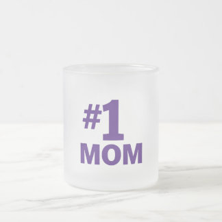 #1 MOM FROSTED GLASS COFFEE MUG