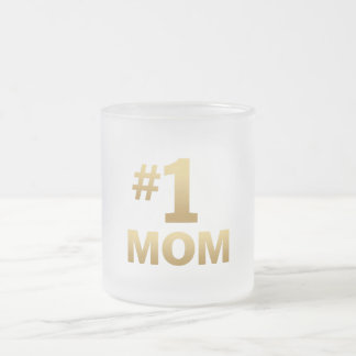 #1 MOM FROSTED GLASS COFFEE MUG