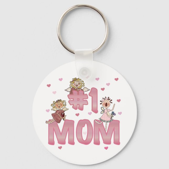 #1 Mom Keychain (Front)