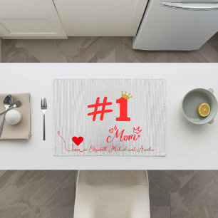 #1 Mom Love Personalized Placemat