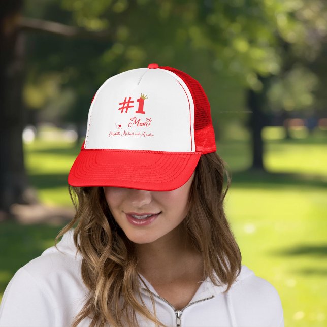 #1 Mom Love Personalized Sport Hat (Creator Uploaded)