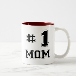 #1 Mom (Number One Mom) Two-Tone Coffee Mug