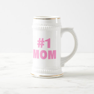 #1 Mom (Pink) Beer Stein