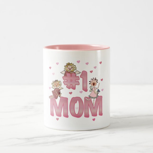 #1 Mom Two-Tone Coffee Mug (Center)
