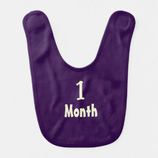 1 month custom purple baby bib