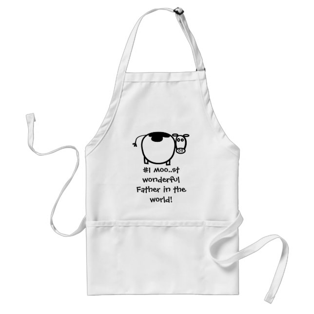#1 moo..st wonderful Father in the whole world Adult Apron (Front)