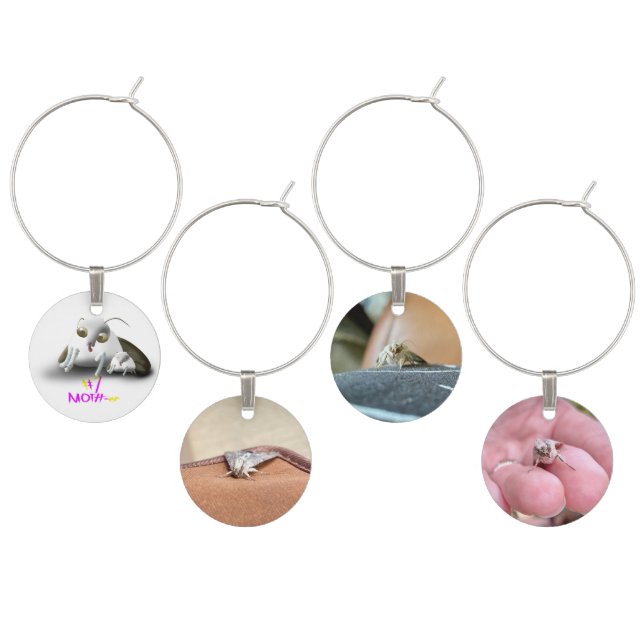 #1 MOTH-er Funny Cute Mother’s Day  Wine Charm (Staggered)