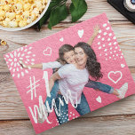 #1 Mum Full Photo Fun Gift for Mother's Day Jigs Jigsaw Puzzle<br><div class="desc">Capture a special family memory or occasion with our beautiful personalized family photo jigsaw puzzle. The design features a full photo of the layout. "#1 Mum" is displayed in a beautiful trendy brush script white overlay with fun hearts and dot patterns. Make a special family memory with this fun family...</div>
