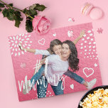 #1 Mummy Full Photo Fun Gift for Mother's Day Jigsaw Puzzle<br><div class="desc">Capture a special family memory or occasion with our beautiful personalized family photo jigsaw puzzle. The design features a full photo of the layout. "#1 Mummy" is displayed in a beautiful trendy brush script white overlay with fun hearts and dot patterns. Make a special family memory with this fun family...</div>