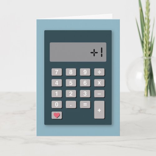 1 New Addition Calculator New Baby Greeting Card