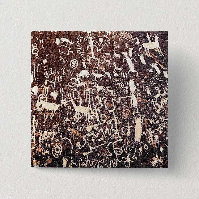 1. Newspaper Rock Pinback Button (Front)