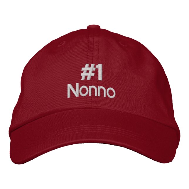 #1 Nonno  - add name Custom Baseball Cap (Front)
