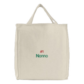 #1 Nonno Custom  Embroidered Tote Bag