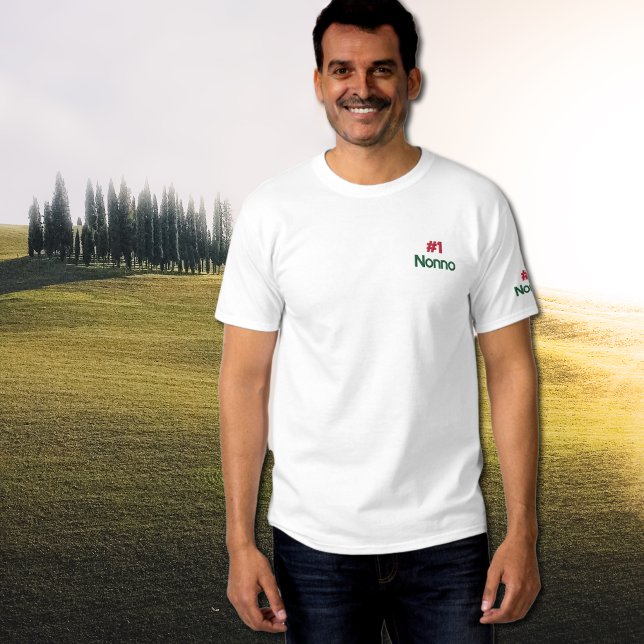 #1 Nonno Embroidered T-Shirt (Creator Uploaded)