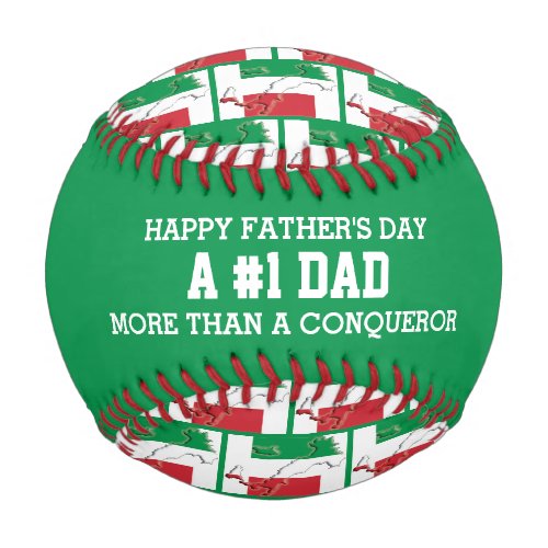 1 NUMBER 1 DAD Fathers Day ITALY Flag Baseball