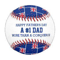 #1 NUMBER 1 DAD Father's Day NEW ZEALAND FLAG