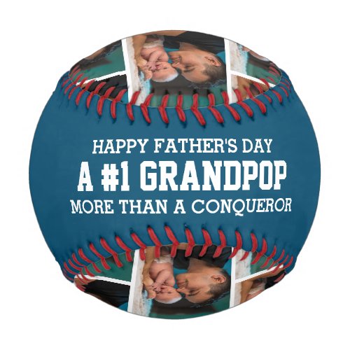 1 NUMBER 1 GRANDPOP Fathers Day PHOTO Baseball