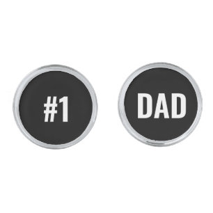 #1 Number One Dad Father's Day  Cufflinks