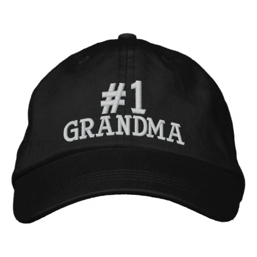 1 Number One Grandma Embroidered Cap
